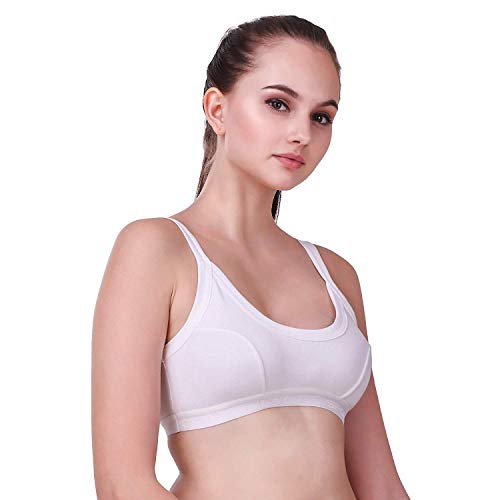 Image of ALIVE Cotton Blend Full Coverage Non-Padded Dailywear Dory Sport Bra for Women and Girls