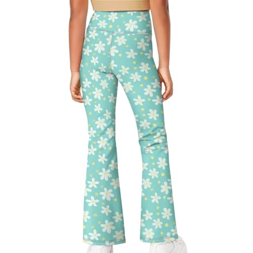 Image of Girls Flare Leggings 5-14T Cute Bell Bottoms for Girl Yoga Pants for Gym