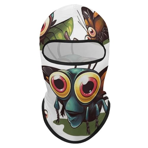 Balaclava para hombre, máscara para esquí y ciclismo, cubreboca con diseño de insecto, para invierno