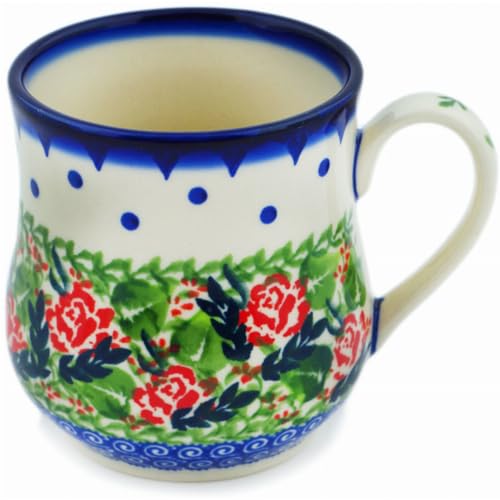 Taza Polmedia Polish Pottery 13 oz patrón Jardín Romántico miniatura 3