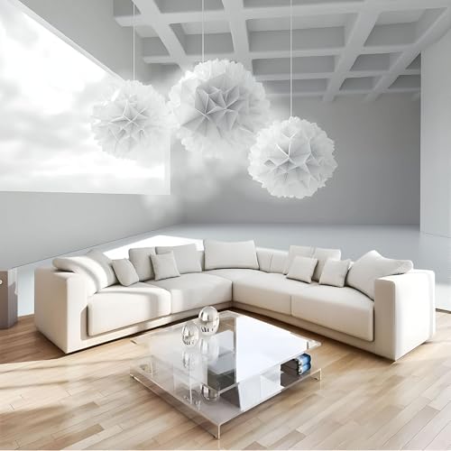 Papier peint panoramique salon et chambre avec sphère 3D géométrique