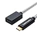 CableCreation USB C Extension Cable(3A), 1ft USB 3.1 Type C Male to Female Extension Cord 10Gbps, Compatible with MacBook Pro, Type C Hub etc, 0.3M / Black and White