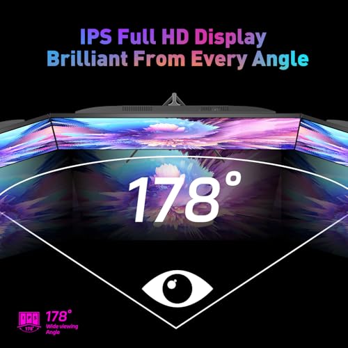 Image of 24 Inch FHD Gaming Monitor, 1080P IPS Computer Monitor with 100Hz, 1ms Response Time, 1000:1 Contrast Ratio, VESA Compatible, Tilt Adjustable, AMD FreeSync, Build-in Speakers