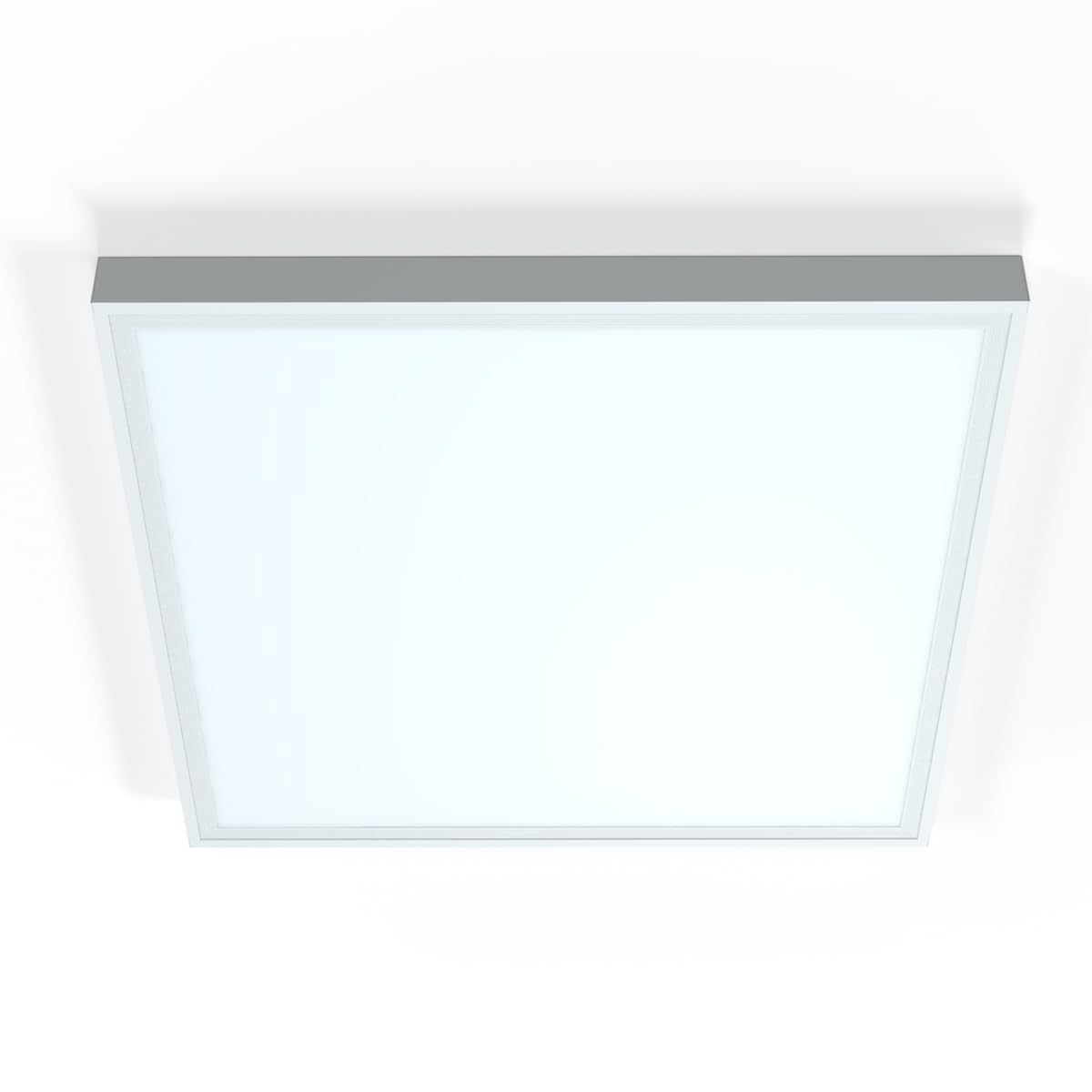 Simple Lighting White Simple Lighting® 600X600mm Surface Mounted Led Panel Light, 40W, 4000 Lumens, 4000K Natural 65Mm Profile, Backlit, Office Ceiling Light