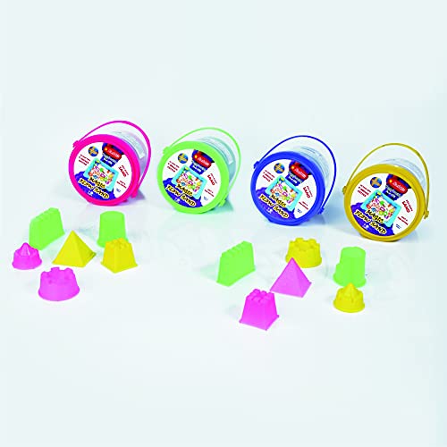 Rabbit Sand 4 Buckets Combo Pack + 2 Castle Sand Sets|Kinetic Play Sand|Outdoor Play Sand for Kids|Child Safe|Play Sand|Sand for Kids|Indoor Play Sand |Multicolor |Ideal Age 3+