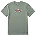 Life is Good. Men's Crusher Tee Vintage Off Road Jake, Moss Green