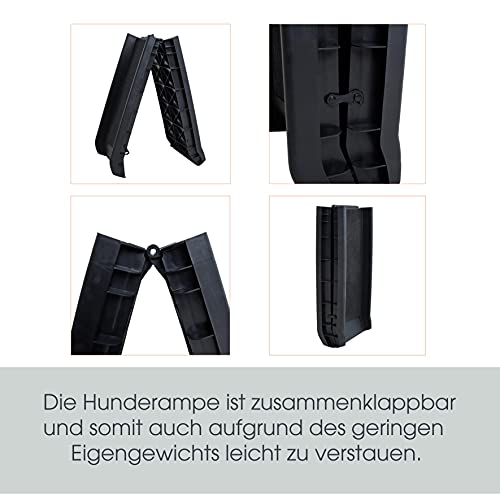 ESTEXO Hunderampe Einstiegshilfe Kofferraumrampe Tier Rampe Hundeautorampe Autorampe klappbar