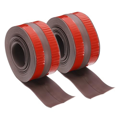 Image of uxcell 126 inchx1.5 inch Caulk Tape Waterproof Tape Not Go Moldy Self Adhesive Shower Tape Caulk Strips for Kitchen Countertop,Bathroom Toilet Floor Brown 2Pcs