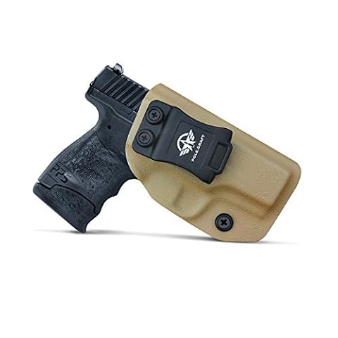 Walther PPS M2 Kabura IWB Kydex for Walther PPS M2 9mm / .40 Pistol Case - IWB Kabura Walther PPS M2 9mm - Wewnątrz pasa Ukryte Carry Kabura Walther PPS 9mm (Tan, Right Hand)
