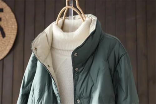 Chic Khaki Women’s Spring Winter Lightweight Puffer Jacket – Large, Perfect for Layering! - Image 2