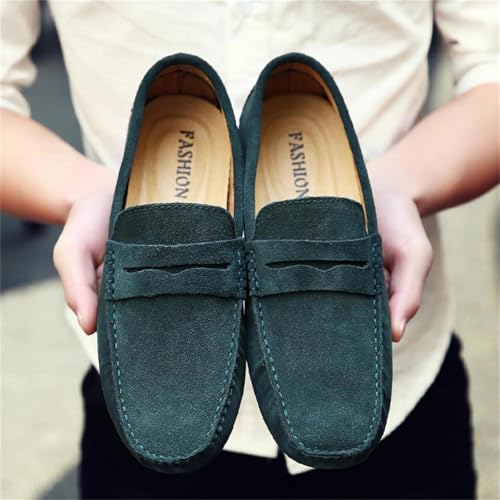 Image of PPXID Men's Dress Loafers Slip On Casual Shoes Lightweight Soft Penny Loafers Suede Driving Boat Shoes Moccasins