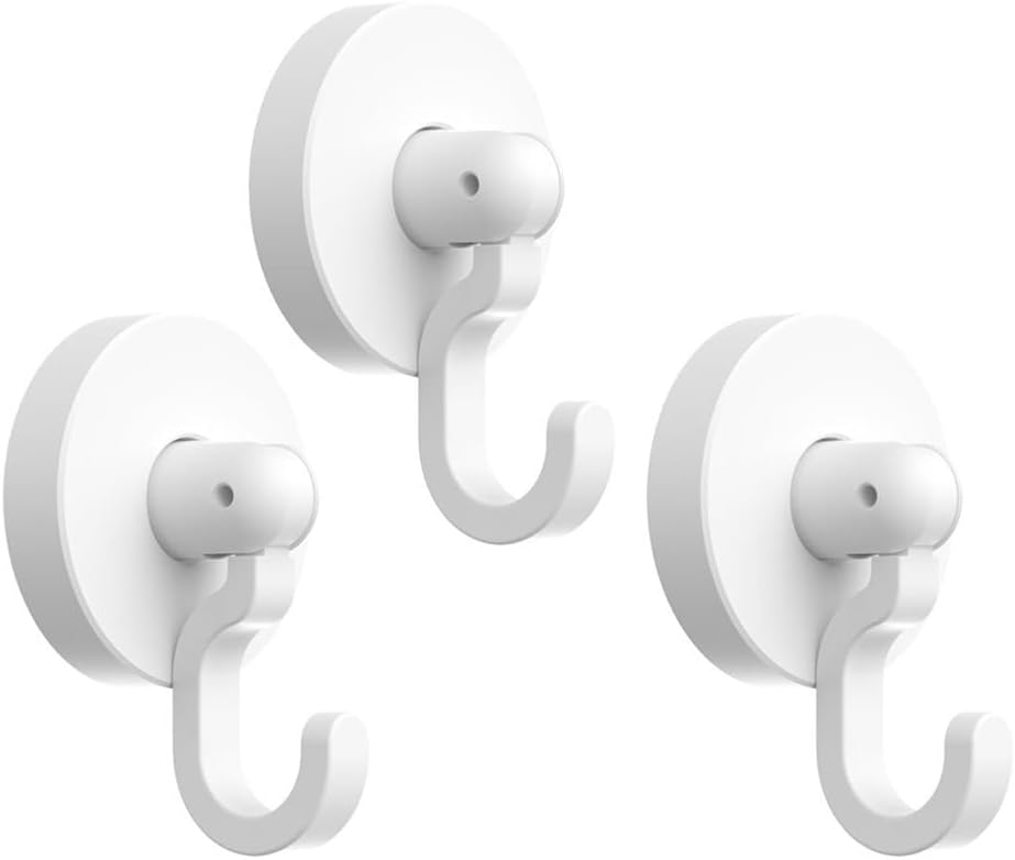 Rotating Plastic S Hooks - Heavy-Duty Adhesive, No-Drill Kitchen Towel Hangers