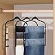Baoswi 3 Stück platzsparende, rutschfeste Jeans-Kleiderbügel, Hosenbügel, mehrere Samt-Kleiderbügel, Schrank-Organizer für Jeans, Schal, Krawatte, 3 Stück