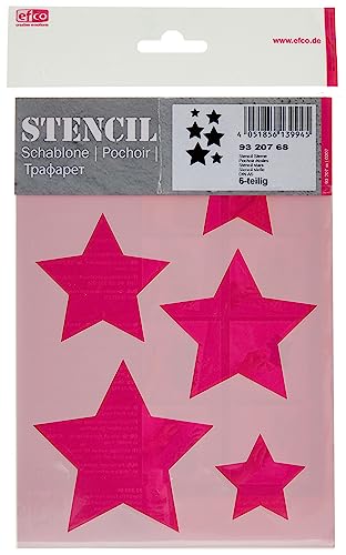 Efco 9320768 Stencil Stars / 6 Designs DIN A 5, 21 x 15 x 1 cm