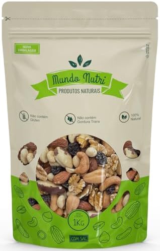 1kg Mix Castanhas e Frutas Secas Natural Mundo Nutri (1Kg, Com Sa...