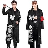 [HTPARY] ハロウィン特攻服天下無敵 特攻服 暴走族コスプレ 衣装 コスチューム 演出服 ハロウィン パーティー 仮装 特攻服4点セット 男女兼用 (ブラック, S)