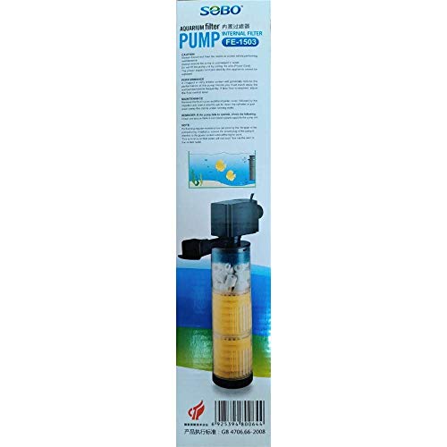 Image of Sobo FE /FK -1503 Aquarium Internal Filter [AC 220-240V 50 /60Hz Power:15W F.MAX :1200L /HR] - Central Fish Aquarium