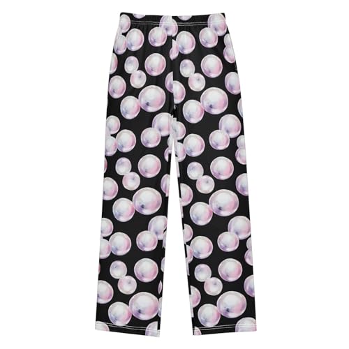 Pajama Pants Pearls Watercolor Pattern PJ Bottoms Sleepwear Lounge Sleep Pant with Pockets