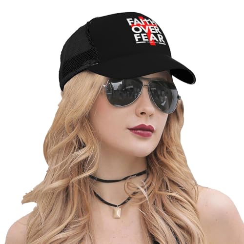 Faith Over Fear Bible Scripture Verse Christian Unisex Mesh Baseball Caps - Classic Adjustable Hat 5