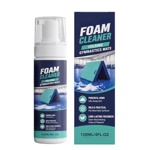 Espuma Limpiadora Multiusos 120 ml quitamanchas para esterilla de gimnasia | Spray limpiador de espuma multiusos para esterillas de Pilates, ejercicio, gimnasio, hogar, yoga, fitness y deportes