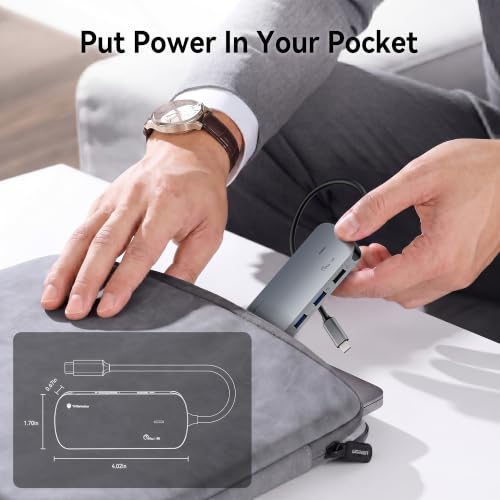 Yottamaster 5-in-1 USB C to HDMI Adapter with 4K@60Hz HDMI,100W PD,3 USB A - image 8
