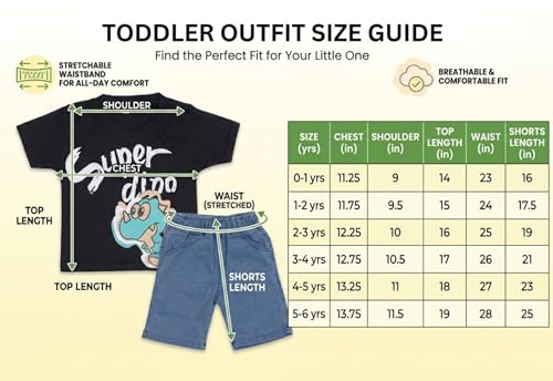 Image of Krishn Creations Kids Clothes for Boys | Cotton Printed Half Sleeve T-shirt and Shorts Baby Boy Dress | Casual Wear Kids Clothes