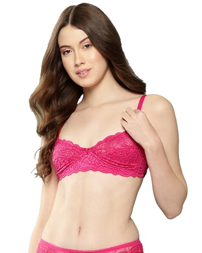 Image of LEADING LADY Women Bra | Non Padded | Non Wired | Full Coverage | T-Shirt Bra | Lace Style Adjustable Straps | Every Day Bra