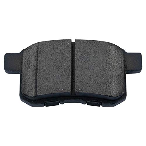 Image of TRQ Performance Rear Brake Pad and Rotor Set Ceramic Slotted Drilled Coated | For 2009-2014 Acura TSX 2008-2012 Honda Accord