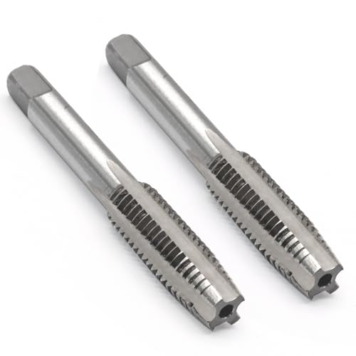 Image of 2pcs M8x1.25 Tap, M8 Metric Thread Right Hand Tapping Tool, HSS Thread Milling Taps (M8 x 1.25, 1 Pair)