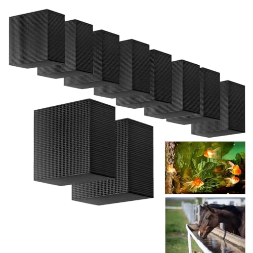 Image of Water Purifier with Activated Carbon for Aquarium, 4x4x2in 8pcs, Freshwater and Saltwater，Water Purifier Cubes ，Horse Trough，Fish tankfish Tank