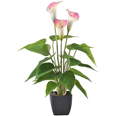 Artificial Potted Plant Simulation Calla Lily for Outdoor Indoor Garden Patio Home Indoor Decoration Pink Room Decor Cover