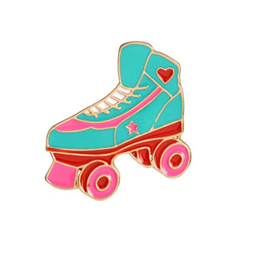 Roller Skate Lapel Pin 2 Piece Set Enamel Brooch Pin Denim Jacket Collar Badges Gifts2