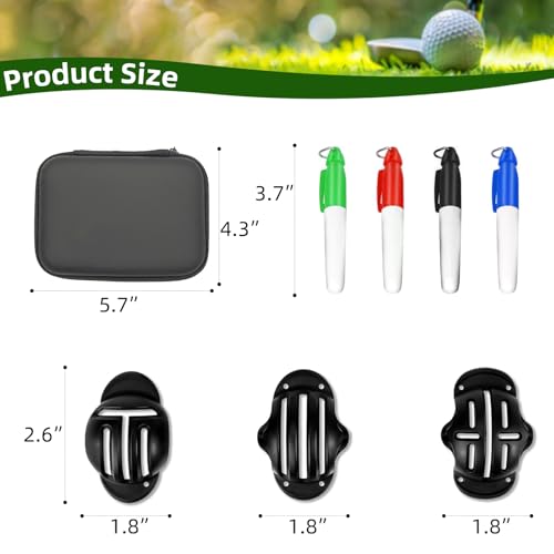 Golf Ball Marker Set with Carry Case