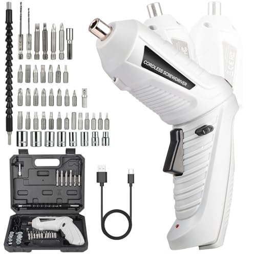 Visseuse Électrique Sans Fil 3.6V – 6Nm, 47 Accessoires, LED,