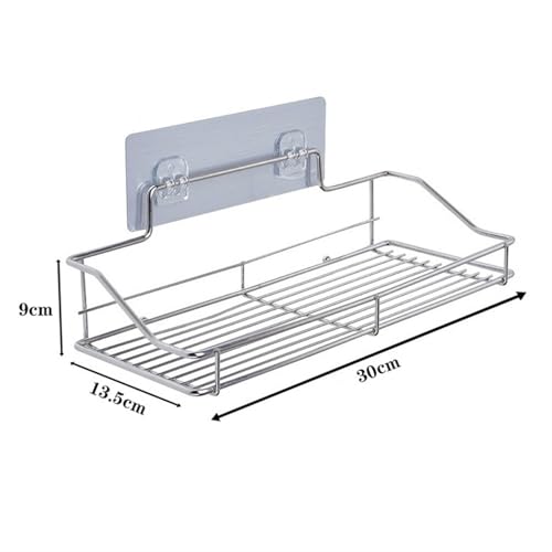 Estantes de baño de acero inoxidable rectangular sin taladro para ducha 3