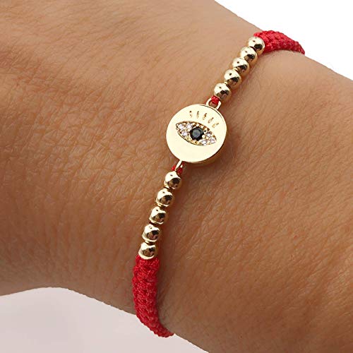 Lucky Evil Eye Charm Hand-Woven Adjustable String Bracelet for Women Protection2