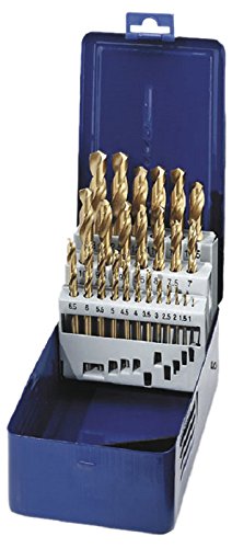Set 25 Punte per Metallo in Acciaio HSS-G rivestite al Titanio, mm 1-13 x 0,5