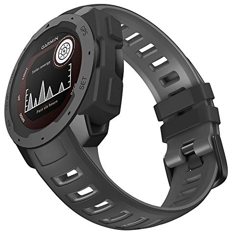 Wiikai Cinturino Compatibile Per Garmin Instinct,Instinct Esport Regolabile Di Ricambio Bracciale.(Grigio Nero)