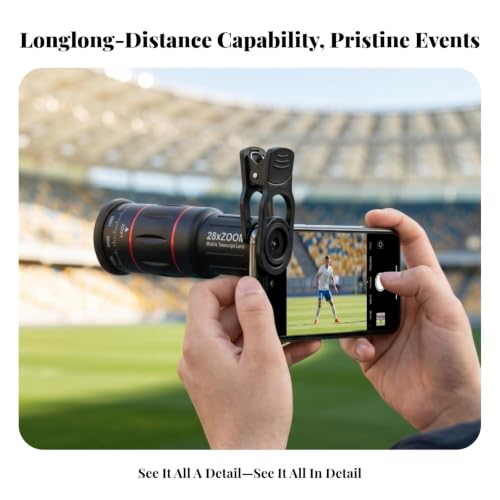 Image of Phone Telephoto Lens Kit High Magnification 28x Magnify Lens Kit Tripod Use 28X Standard | Other Cell Phone Accessories | Cell Phone Accessories