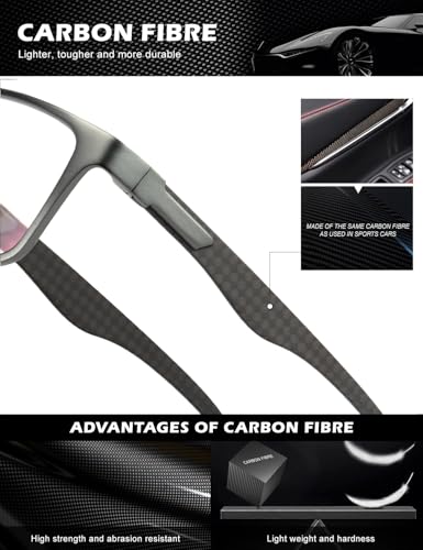 Image of ANYLUV Reading Glasses Men, Relieve Eyestrain and Eye Protection, Al-Mg Metal Computer Blue Light Blocking Glasses