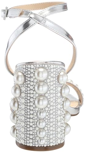 Betsey Johnson Womens Lexi Satin Embellished Block Heel3