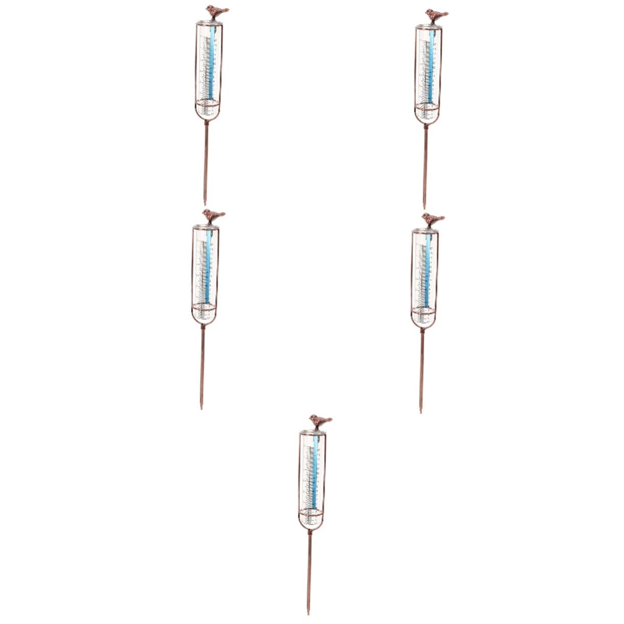 iplusmile 5pezzi Misuratore Di Pioggia Da Giardino Con Tubo Graduato Resistente e Stabile Per Esterni Strumento Di Misurazione Per e Aree Verdi Colore Elegante e Design Robusto