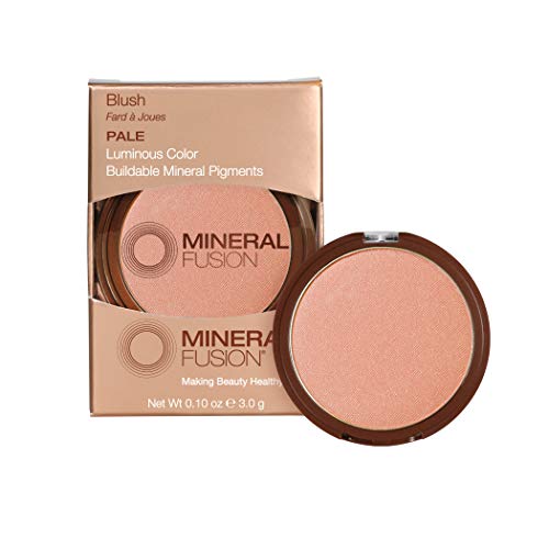 Mineral Fusion Makeup Blush Pale, 0.10 Oz, Pink | Rose | Floral, Pale
