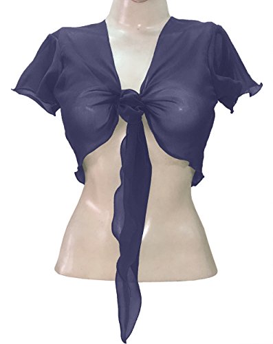 Image of Indian Trendy Women's Chiffon Short Sleeve Tie Top Choli Blouse Belly Dance Gypsy Tie Front Cardigan Tops