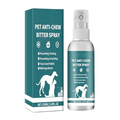 Mnozreo Spray Repellente para Perros Gatos,Spray Antimasticable para Perros,Corrección De Comportamiento De Mascotas,Amargo Deja de Morder Muebles,Disuasorio para Masticar,120ML,1PC