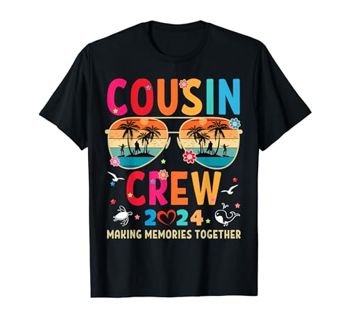Cousin Crew 2024 Summer Vacation Beach Family Trip Matching Maglietta