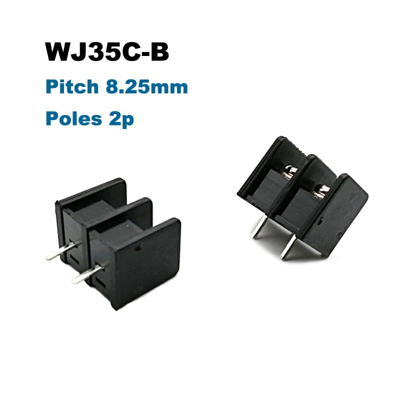 10Pcs Pitch 8.25mm Barrier Screw PCB Terminal Block 35C-B Bornier Straight 2/3/4/5/6Pin Wire Connector Morsettiera Cable 2.5mm2(3P)