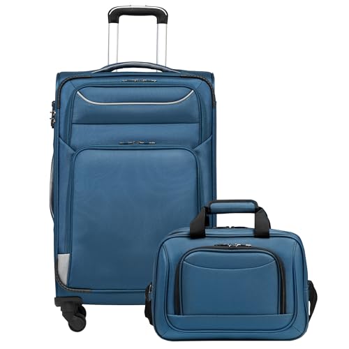 COOLIFE Valigia Trolley da Viaggio, 4 Ruote, Bagaglio a Mano con Serratura TSA, Borsa a Tracolla...
