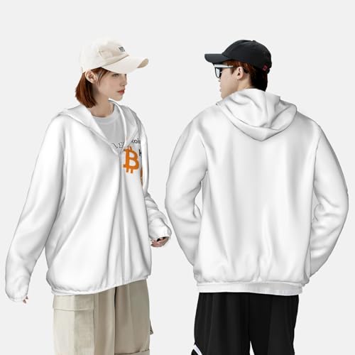 Bitcoin Logo HODL BTC Crypto Cryptocurrency Unisex Sun Protection Hoodie - Image 7
