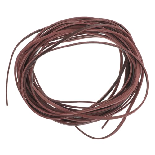 Beatifufu Elegant 10yards Flat Leather Rope 3mm Fake Leather Cord for Shoelace Jewelry Braiding Diy Craft Decorative String Multipurpose Use